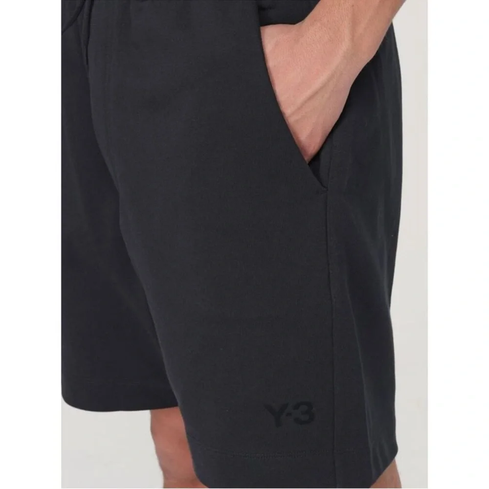 NWT Y-3 Yohji Yamamoto Cotton Blend Logo Drawstring Short